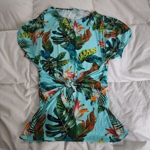 cia maritima swimwear Top/coverup Size Medium Tropical Stretch Beach Brasil
